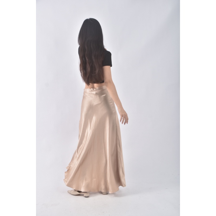 (S) massimo dutti質感黃色長裙二手衣, , large