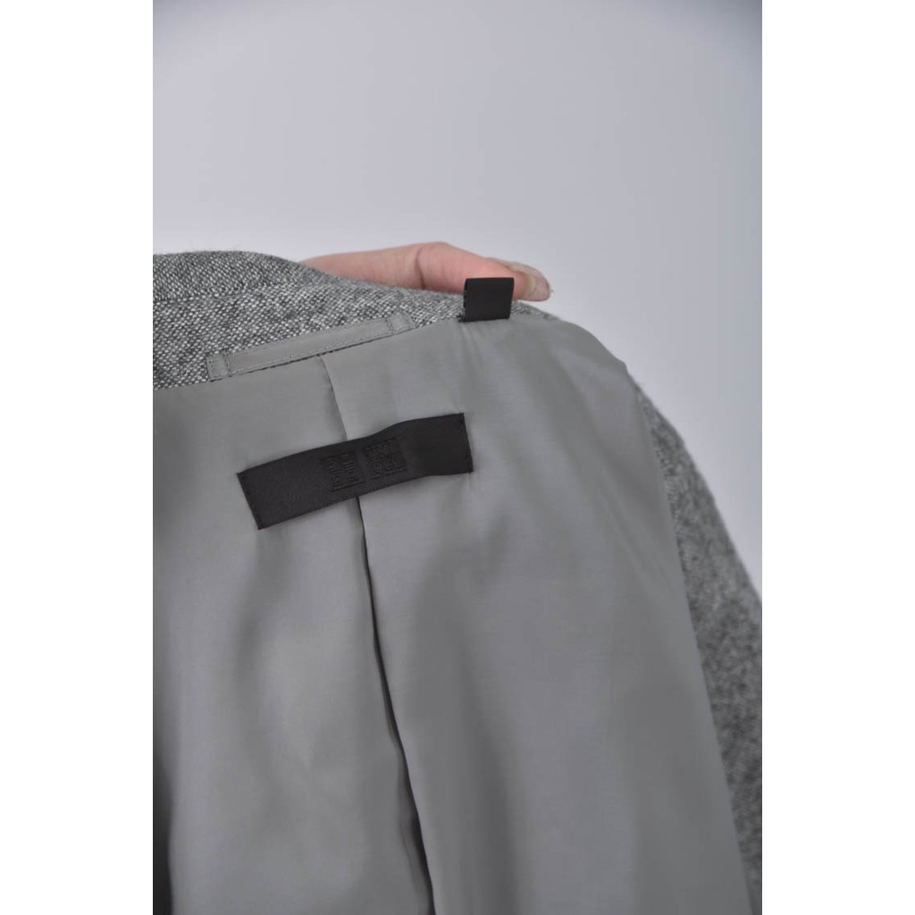 (M) uniqlo排扣灰色外套二手衣, , large