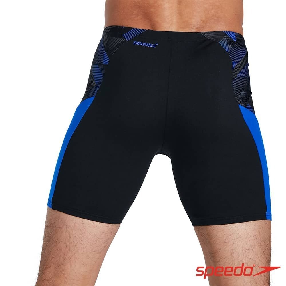 [秉宸] SPEEDO Chevron Splice 成人男性 運動即膝泳褲 黑藍 SD813445H037 23FWO, , large