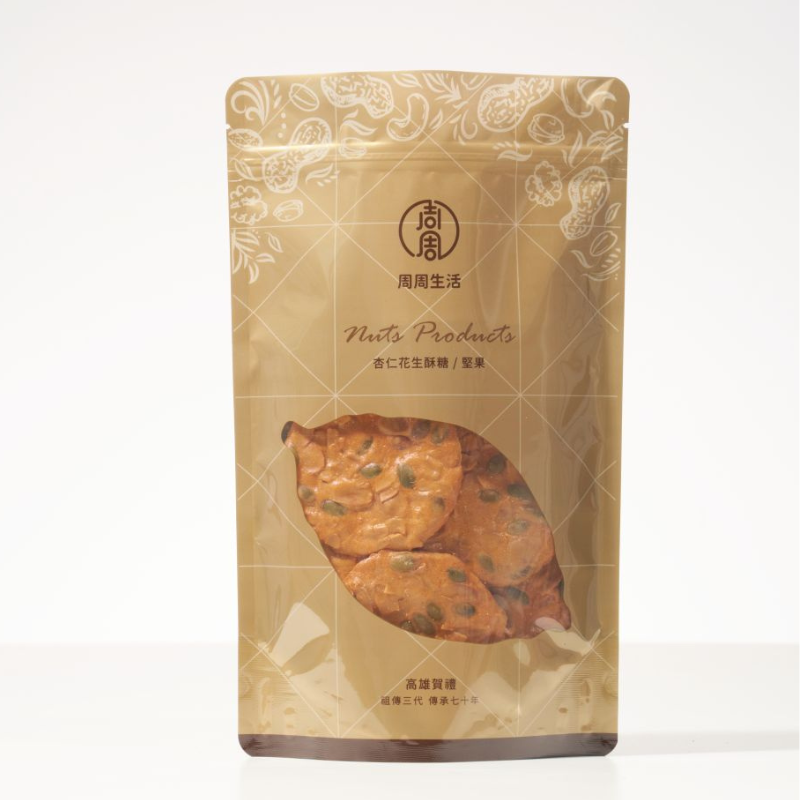 【周周生活】杏仁南瓜瓦片 200g 香酥脆 雙堅果手工餅乾 下午茶點心 台灣伴手禮