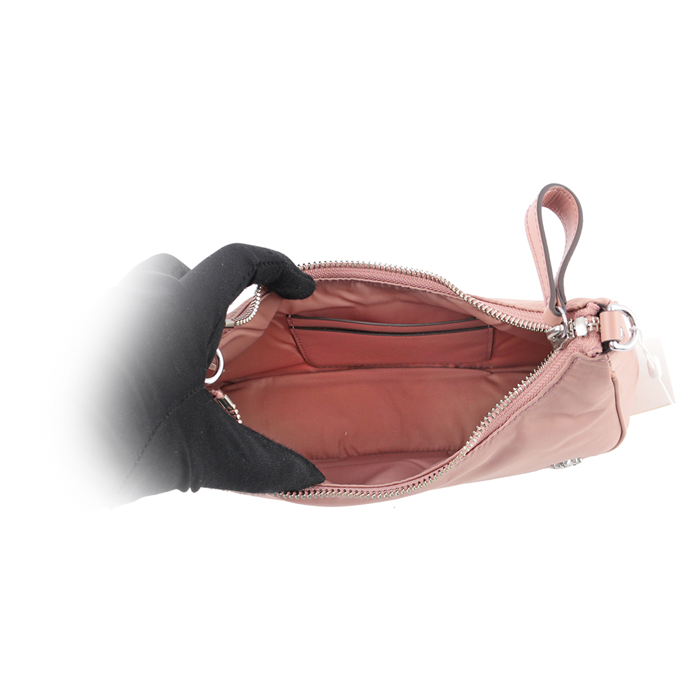 Tory Burch 151 Mercer 尼龍拼皮革三合一彎月包/錦葵粉, , large