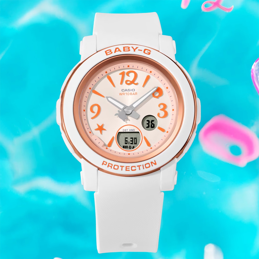 CASIO 卡西歐 BABY-G 愛海洋小海龜雙顯女錶 BGA-290US-4A, , large