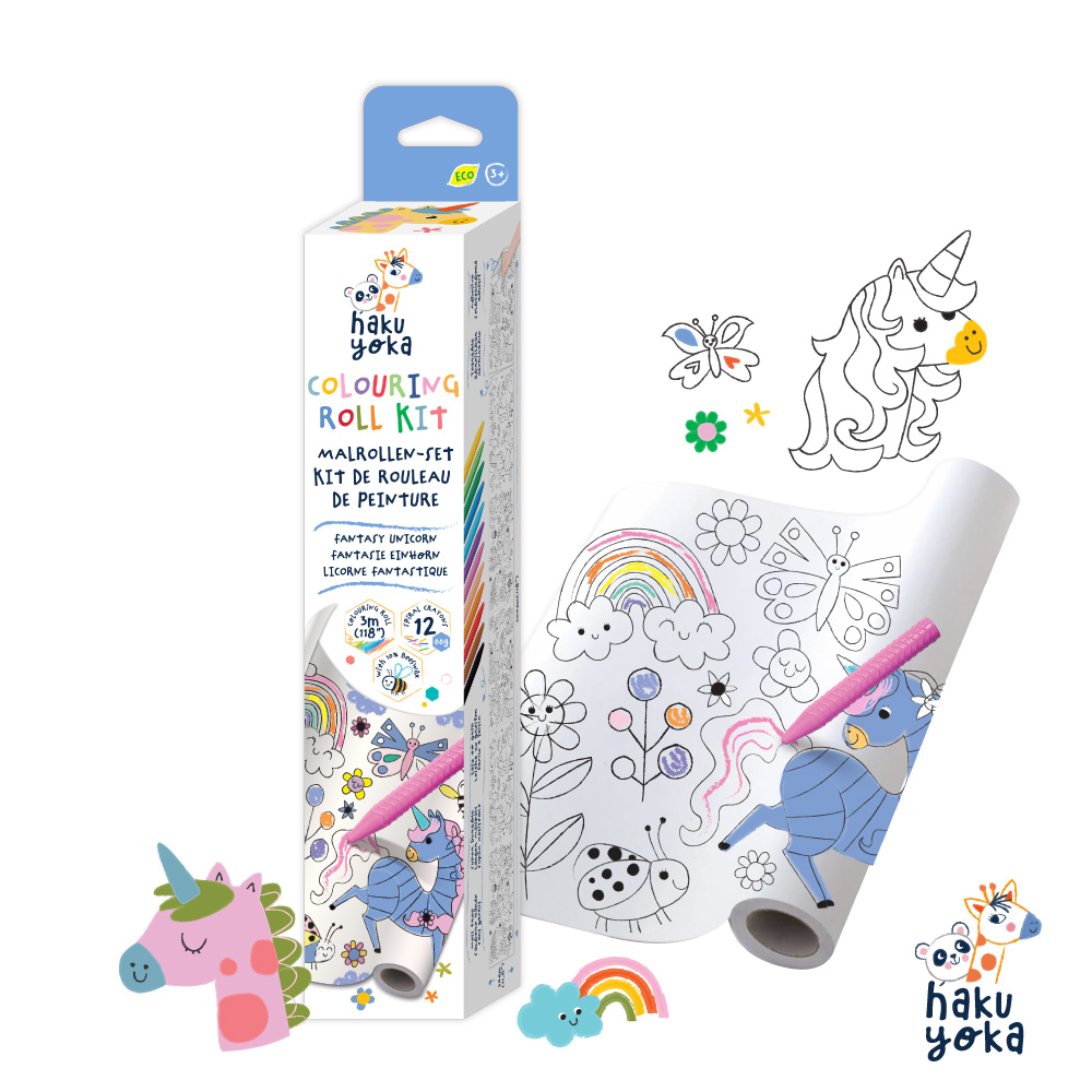 Haku Yoka Coloring Roll Kit - Fanasty Unicorn, , large