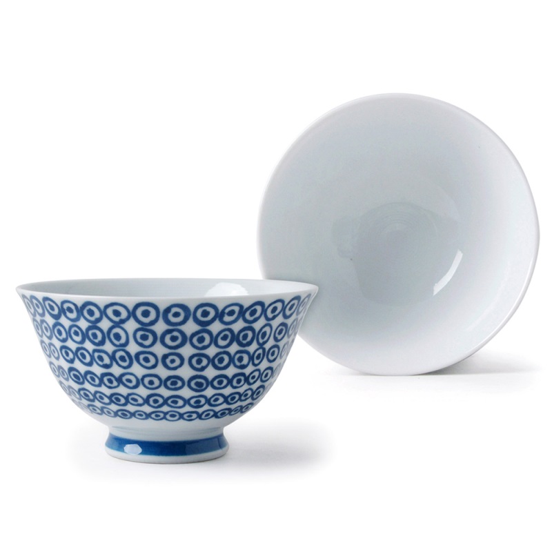 [豐名日本餐具] 4.0"輕量飯碗 藍鹿之子 有田燒 / C04RB0-362-AB