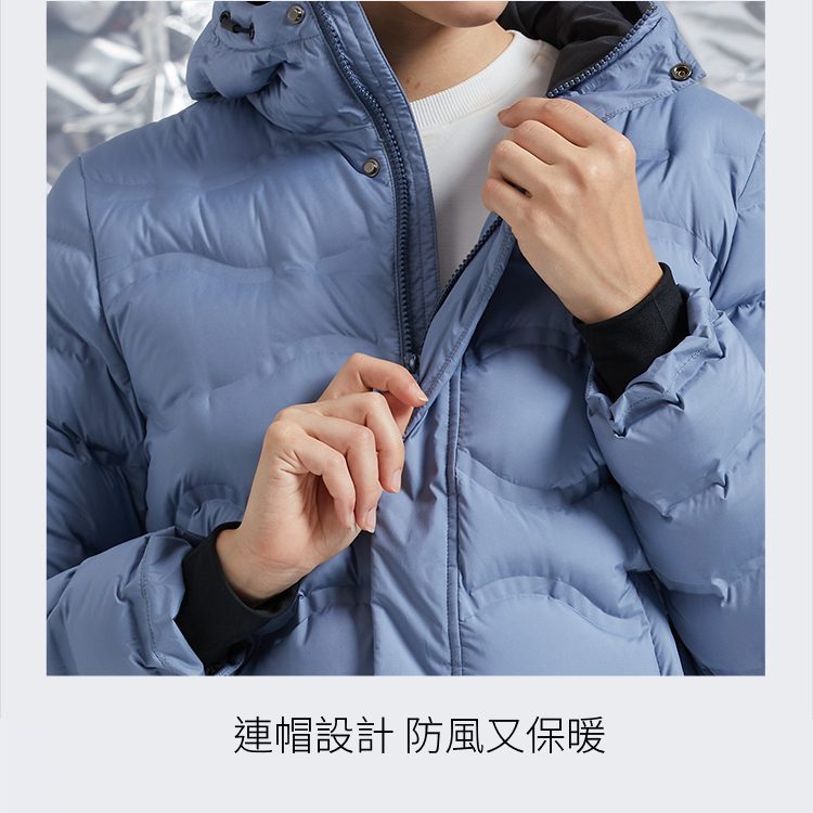 【天天免運】TECTOP 探拓戶外12145310女款長版無縫連帽羽絨外套～時尚長版連帽設計、無縫防風、防潑水、白鴨絨, , large