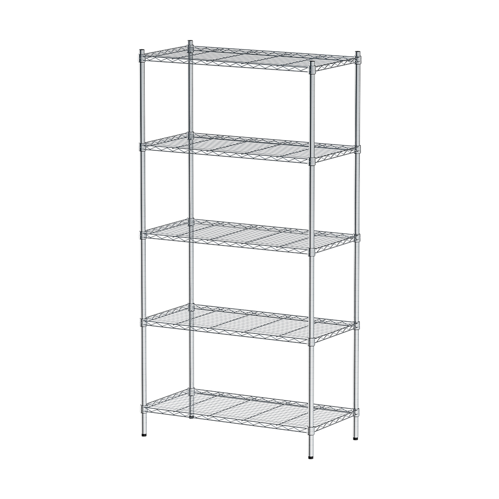 【Y HOUSE】90x45x180cm Lightweight Five-layer Iron Rack Iron Rack Shelf-Electroplating