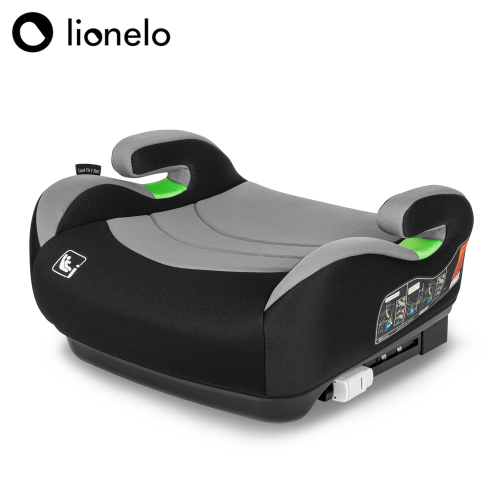 【Lionelo】Luuk Fix i-Size 3~12歲ISOFIX增高輔助汽座(岩灰石), , large