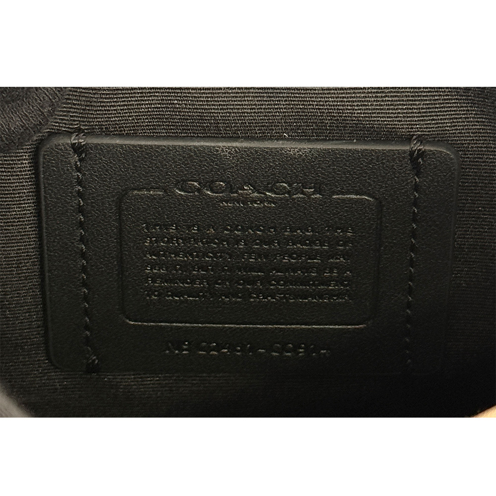 COACH Lucas 荔枝皮革翻蓋迷你斜背包/深石色, , large