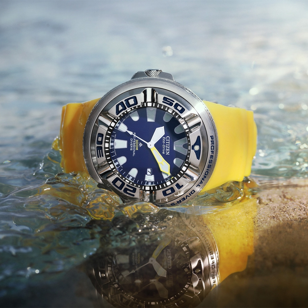 CITIZEN 星辰 PROMASTER 限量 Marine 光動能300米潛水錶 BJ8058-06L, , large