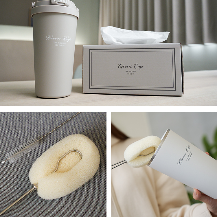 GREEN CUP 芊杯304不鏽鋼陶瓷手提直吸飲兩用保溫杯-莫蘭迪灰-850ml, , large