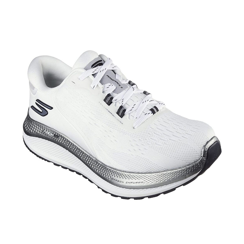 [KIXPRESS]Skechers Go Run Persistence 2 男 慢跑鞋 運動 路跑 碳板 白黑 [246084WBLK], , large