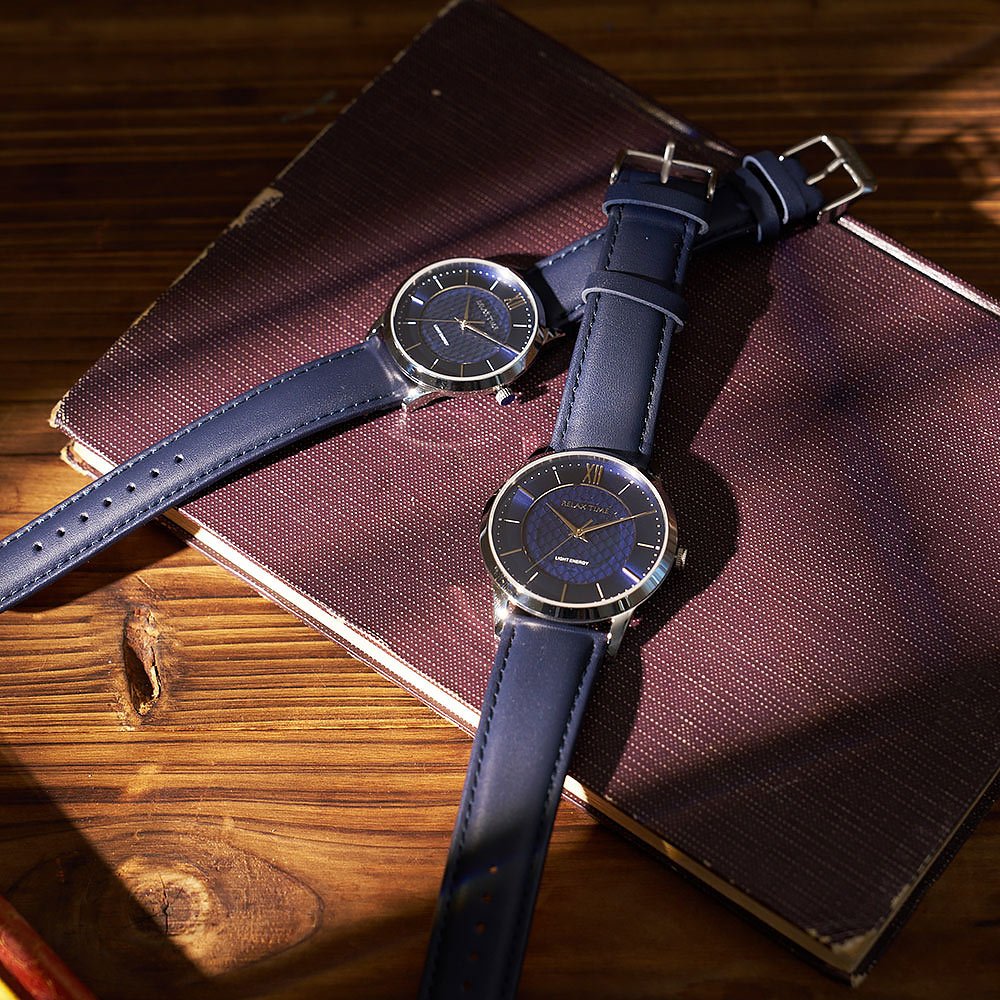 Relax Time  RT-108S  太陽能時尚手錶-黑x玫瑰金/42mm RT-108S-5M, , large