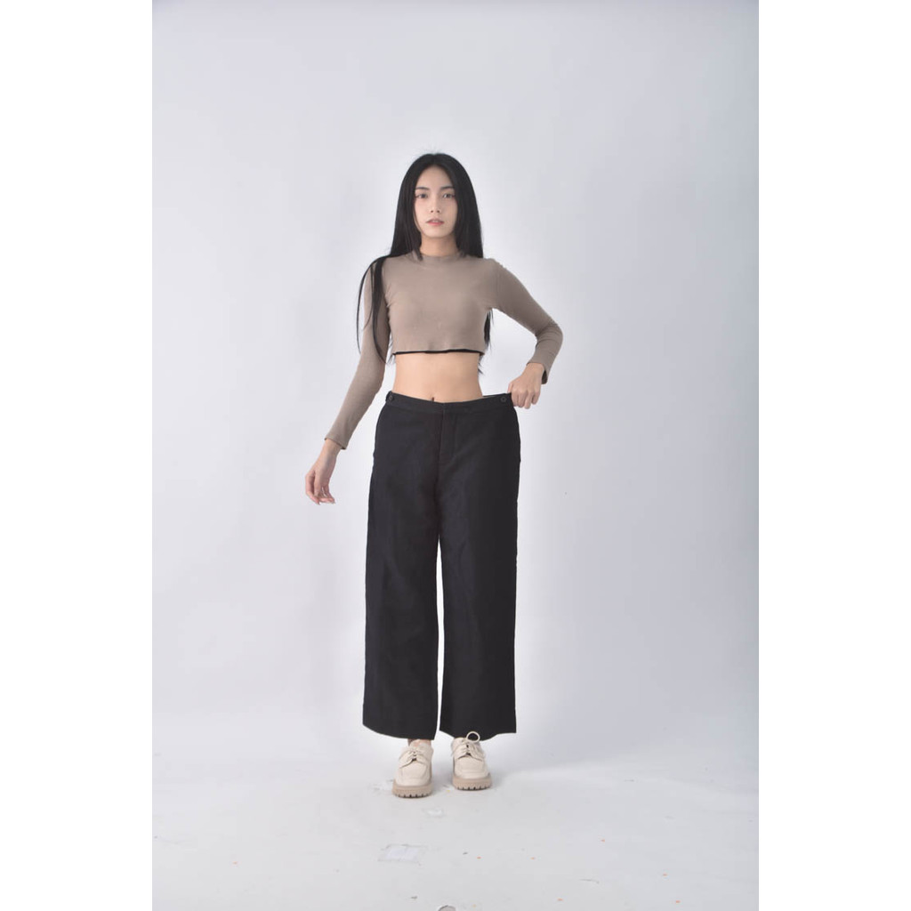 (XL) margaret howell羊毛亞麻黑色長褲二手衣, , large
