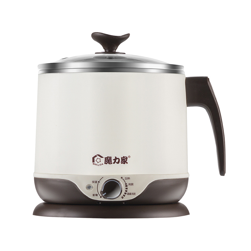 【MOLIJIA 魔力家】2.2L-即食行熱-多功能美食料理電火快煮鍋-月牙白, , large