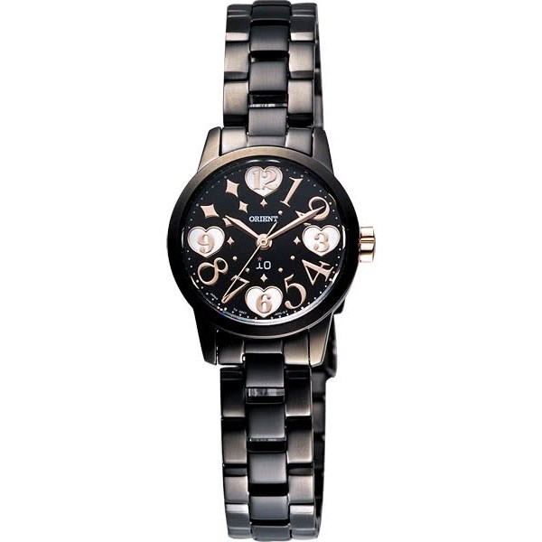 ORIENT 東方錶 iO系列 時空愛戀甜蜜女錶-黑/25mm WI0021QB