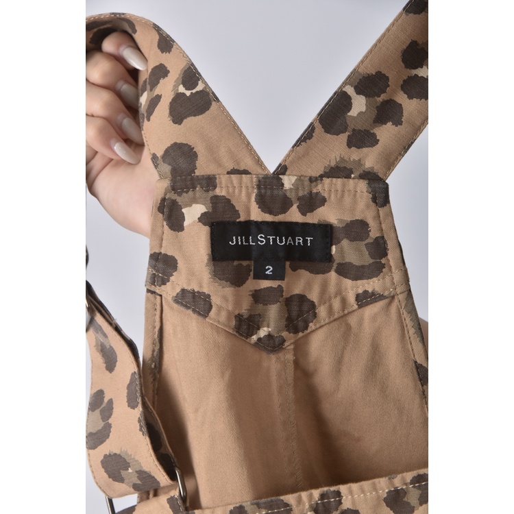 (2XL) 【陳喬恩私服】jill stuart質感吊帶豹紋棕色連身裝二手衣, , large