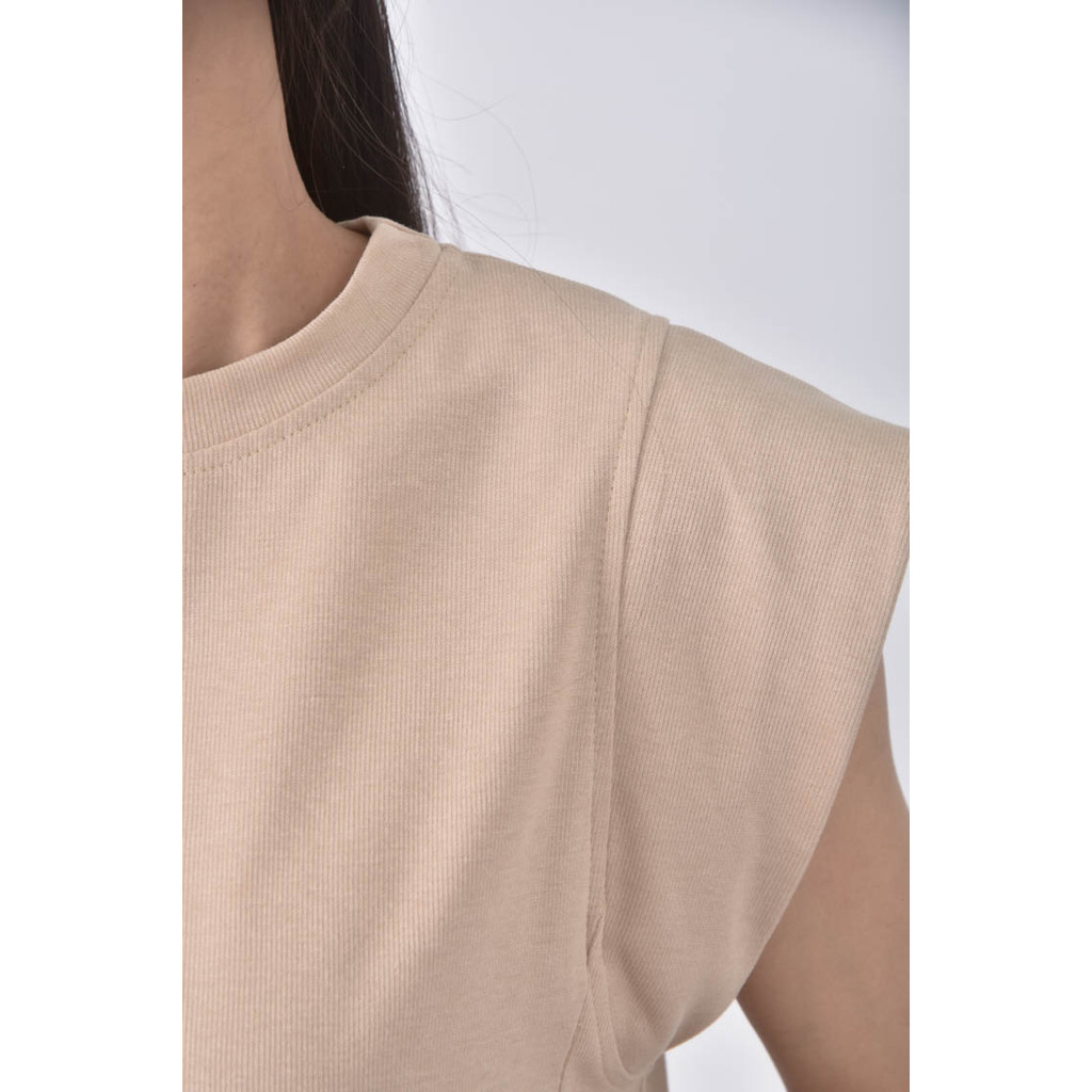 (S) nad shop無袖杏色洋裝二手衣, , large