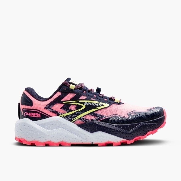 Brooks Caldera 7 女 越野鞋 運動 慢跑 路跑 火山口系列7代 粉 深藍 [1204041B666], , large