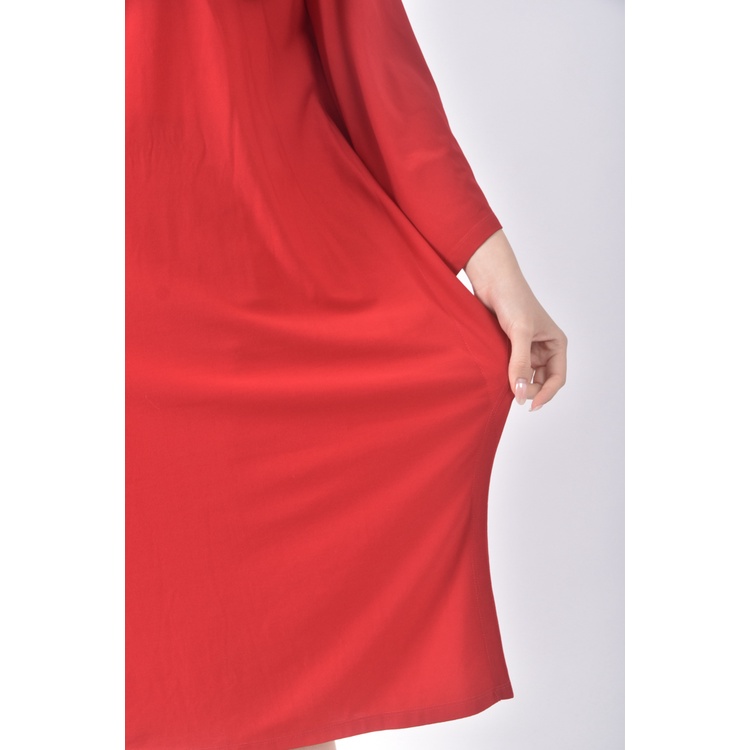 (M) putei質感紅色洋裝二手衣, , large