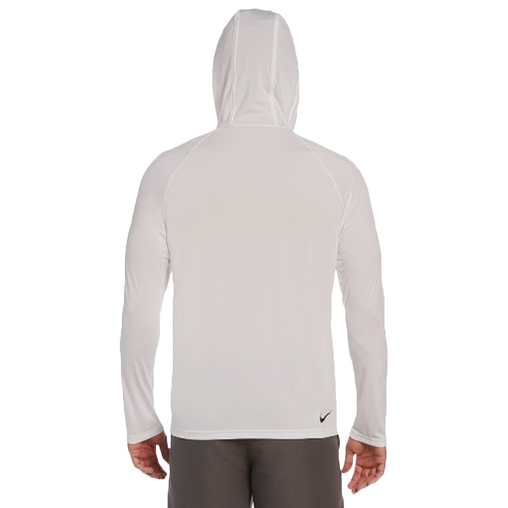 NIKE OUTLINE LOGO HOODED成人男性連帽防曬衣 戶外運動 乾爽 透氣 彈性 舒適 抗UV 黑 白 藍, , large