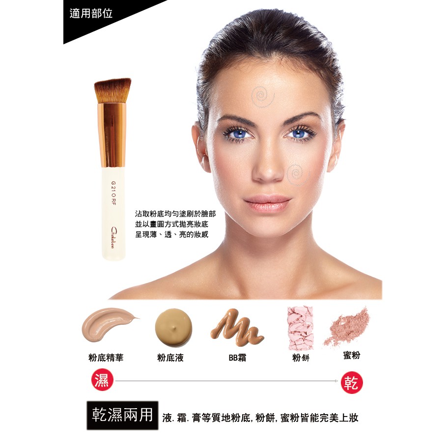 【Galatea葛拉蒂】 金顏短柄系列 粉底拋光刷G21ORF, , large