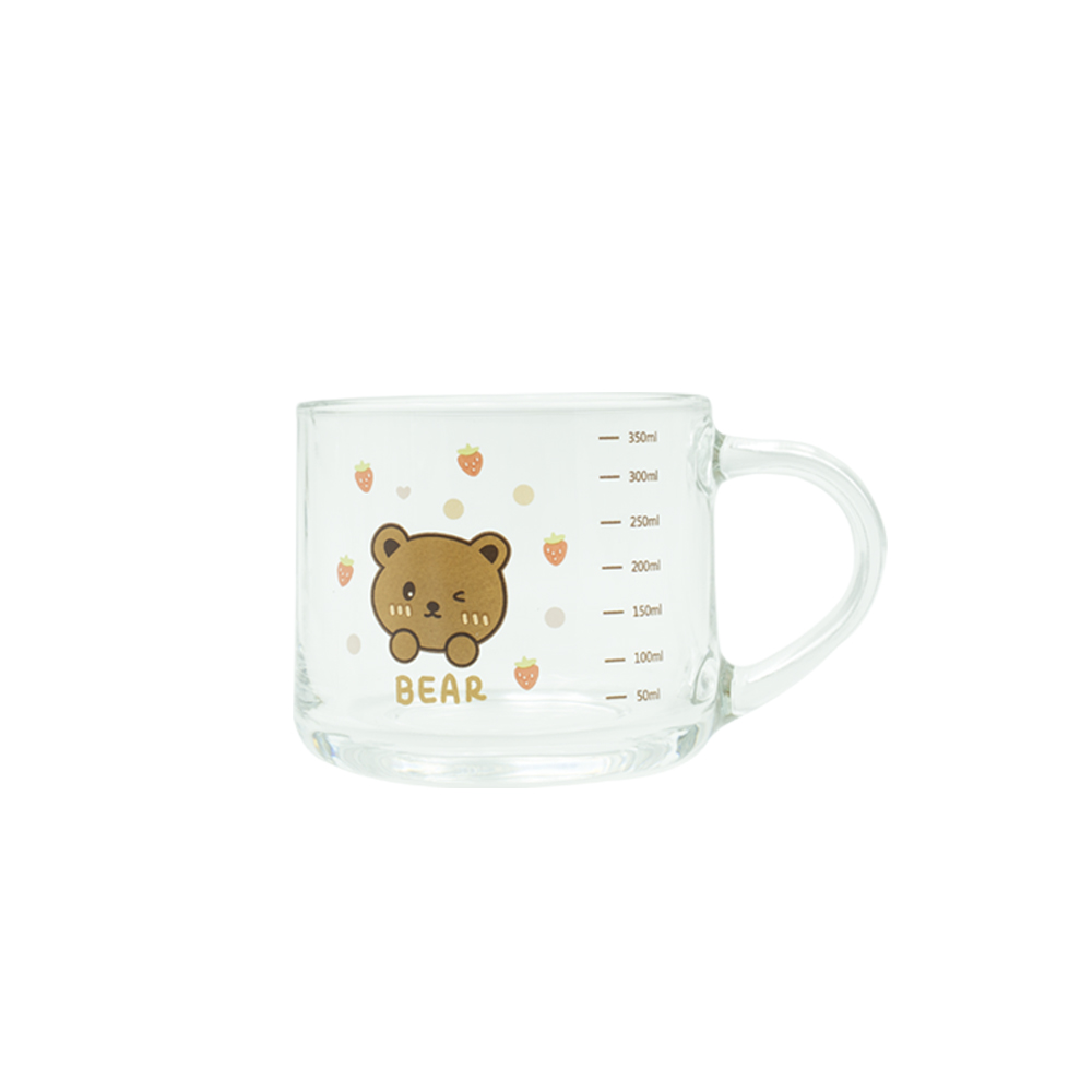 Cute glass mug 350ml, , large