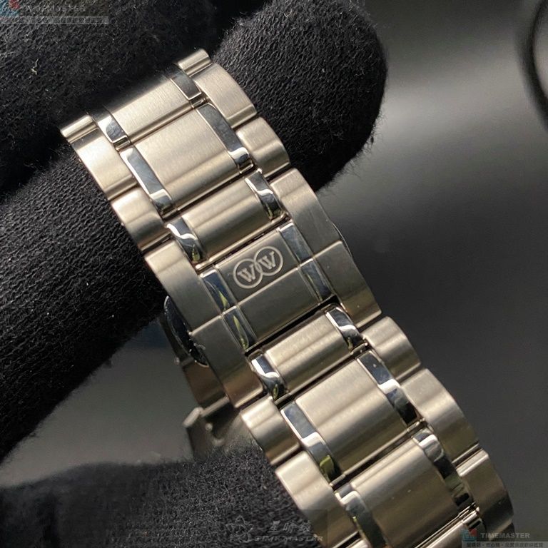 [星晴錶業]WAKMANN手錶,44mm,WA00009黑色錶面百事可樂錶殼銀色精鋼錶帶款, , large