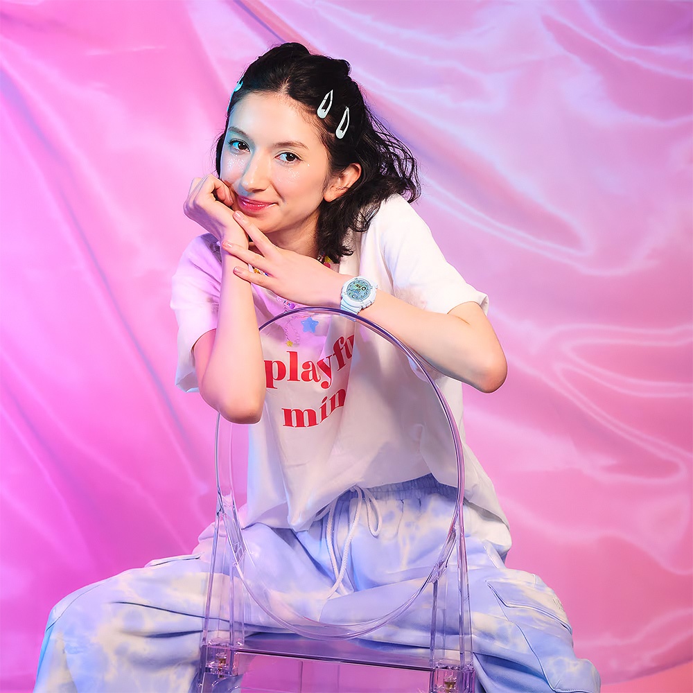 CASIO 卡西歐 BABY-G 扎染圖案雙顯手錶 BGA-280TD-2A, , large