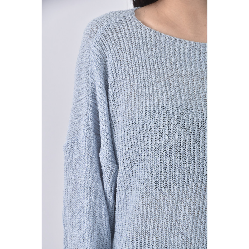 (2XL) levely and thisway韓牌質感藍色長袖上衣二手衣, , large