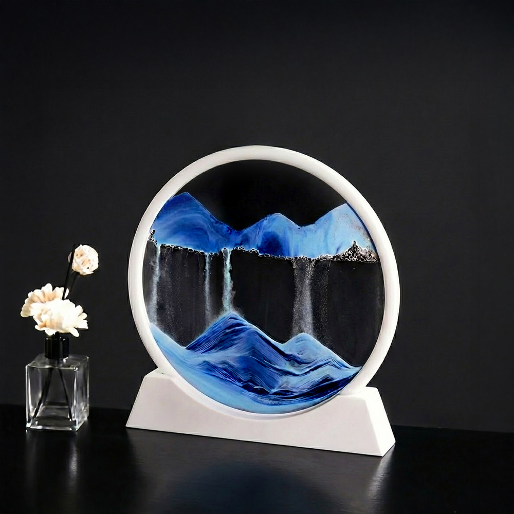 【上手家居】流沙畫-夜空藍(沙漏/流動畫/沙漏畫/流沙擺飾/流砂畫/生日禮物), , large