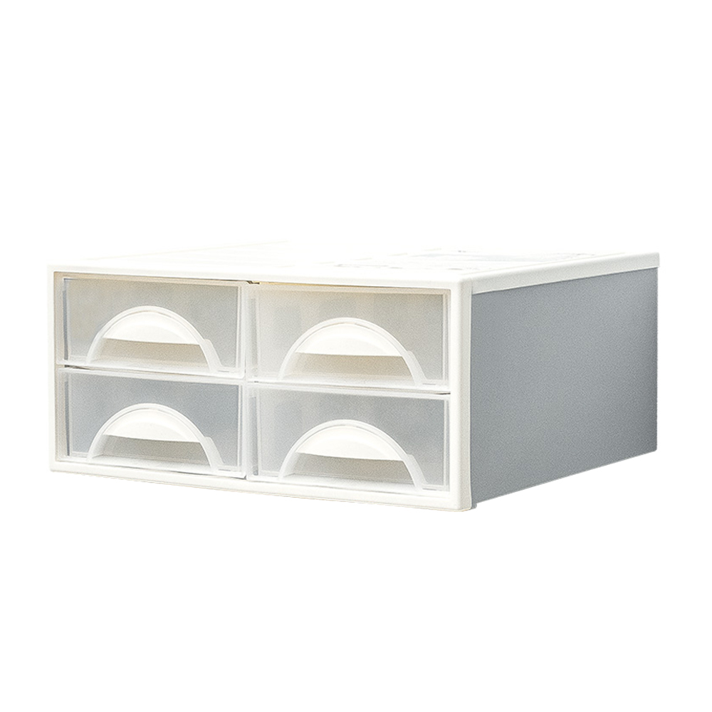 [Y HOUSE] Freely stackable four-grid drawer storage box storage cabinet plastic storage box