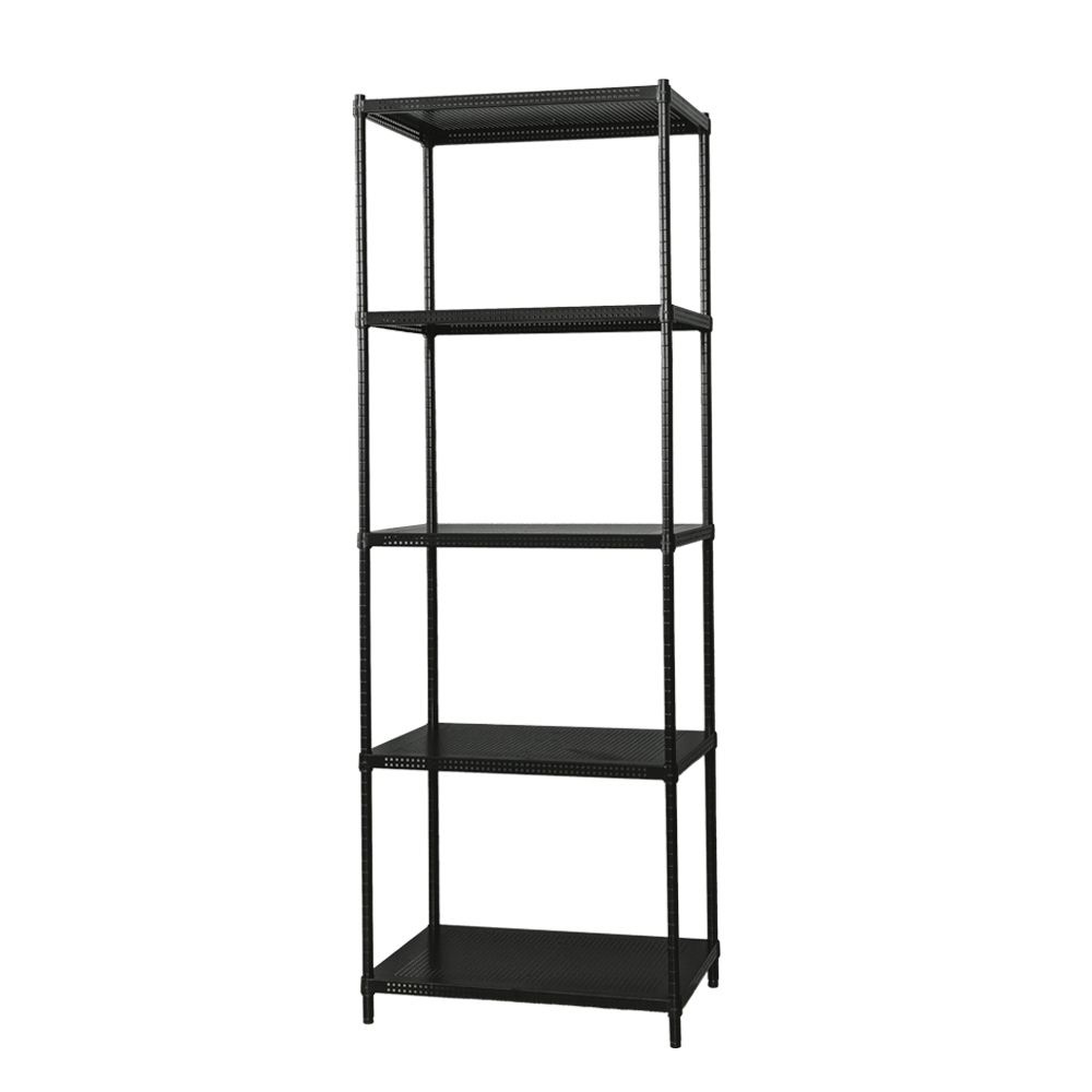 【Y HOUSE】75x45x210cm perforated plate five-layer rack perforated plate rack iron rack - black paint, , large