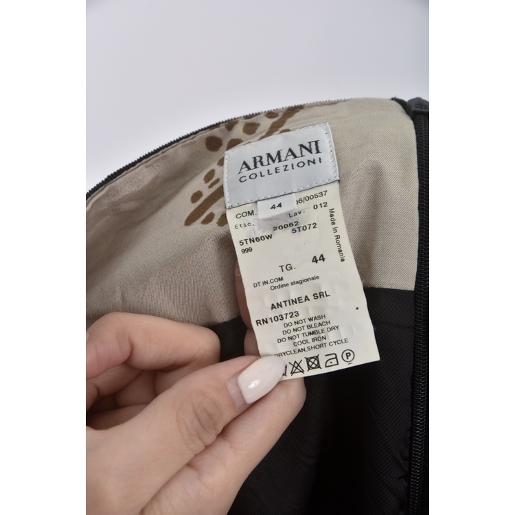 (2XL) armani collezioni質感綁帶黑色長裙二手衣, , large