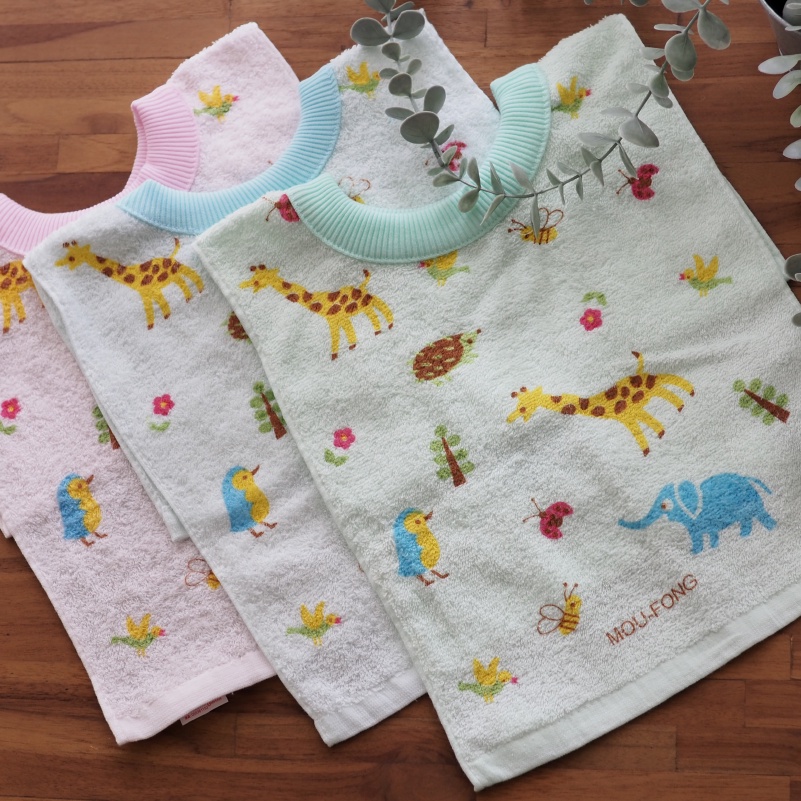 [Kaimei Cotton] Random Excellence MIT Taiwan-made Skin-friendly Cotton Soft Pure Cotton Absorbent Children's Bib Zoo Style, , large