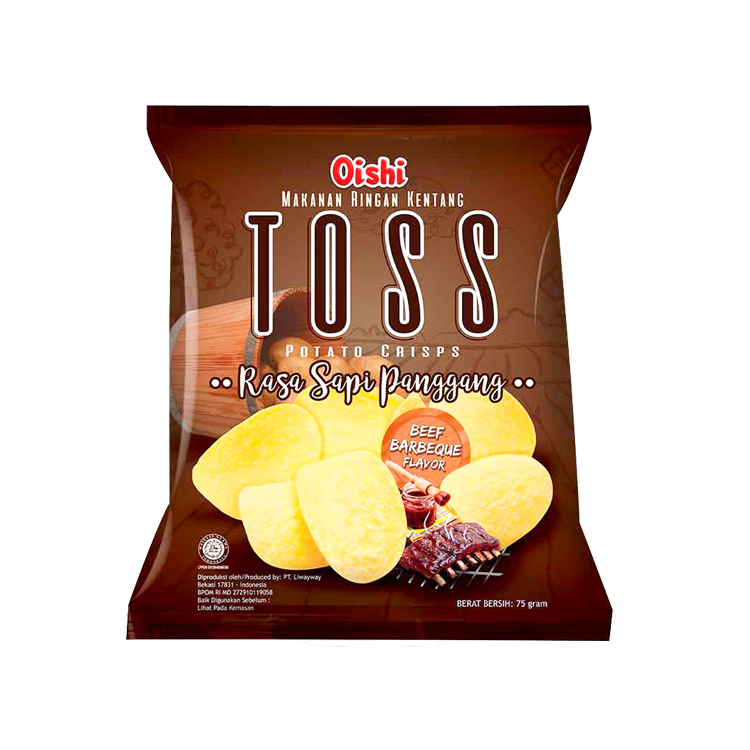 Toss Potato Crisps Rasa Sapi Pangang, , large
