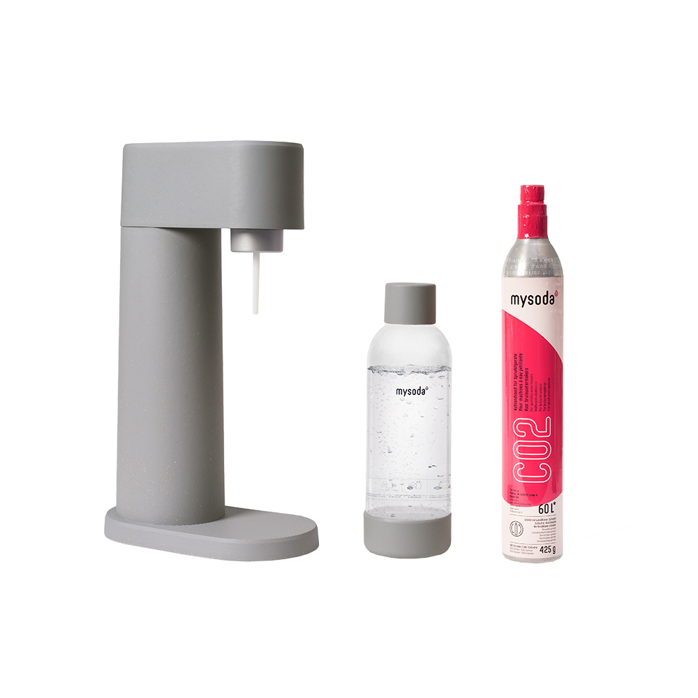 [丞洋企業] mysoda北歐木質氣泡水機(鐵木灰)贈水瓶2入, , large