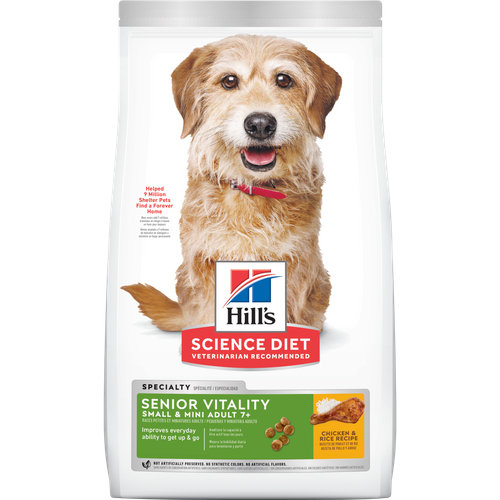 【Hills 希爾思】小型及迷你成犬7歲以上 高齡活力 雞肉與米特調食譜5.67KG (10771), , large