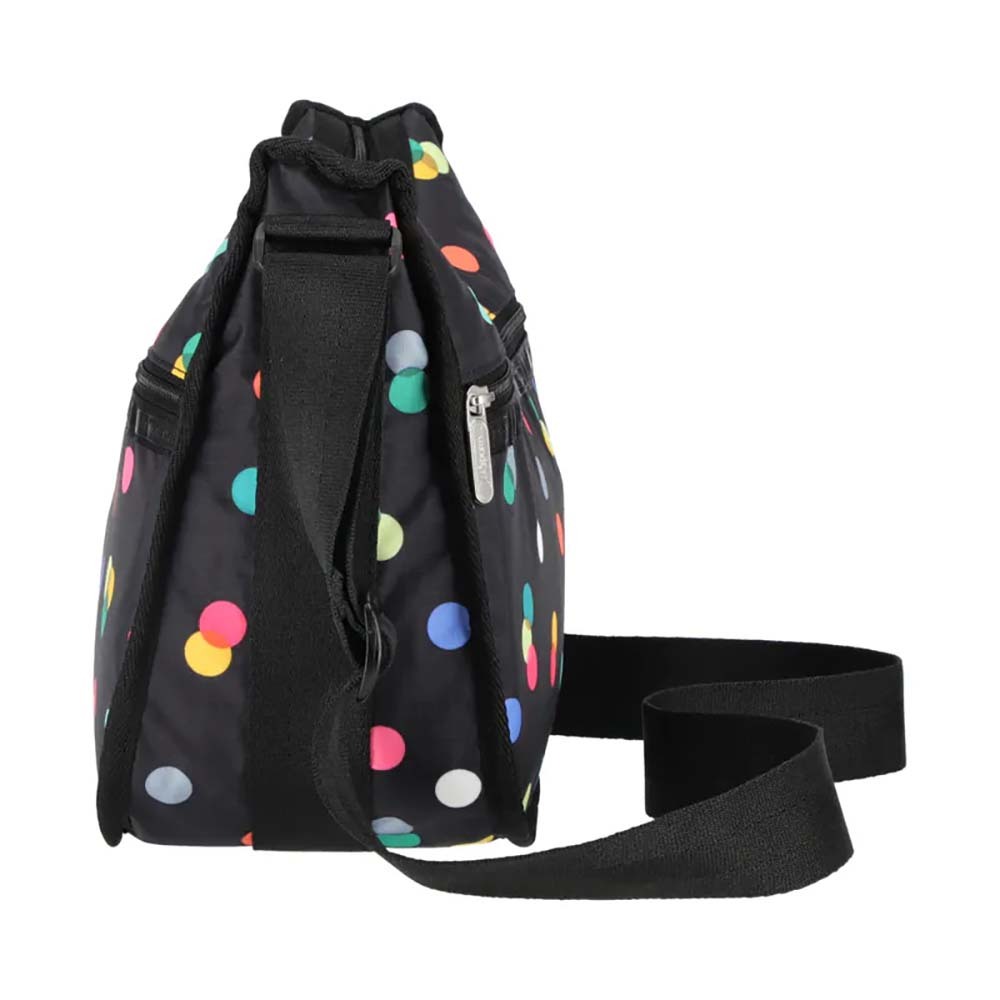 |快速出貨|Lesportsac Classic Hobo 經典斜背包/ 圓點漂浮氣球 黑色, , large