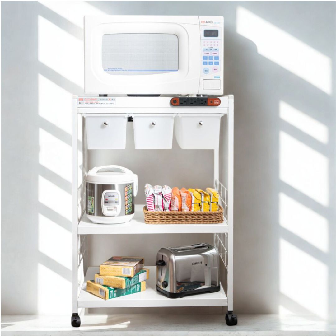 【愛樂美】AI自動斷電3抽3層電器置物架10330, , large