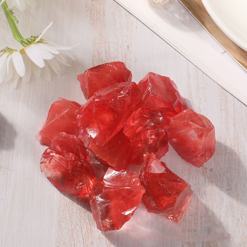 [Red Citrine] &ndash; Attract and Gather Wealth, Crafted from Melted Stone, Enhance Fortune, Boost Popularity, Can Be Used as a Diffuser Stone, Home Decor, , large