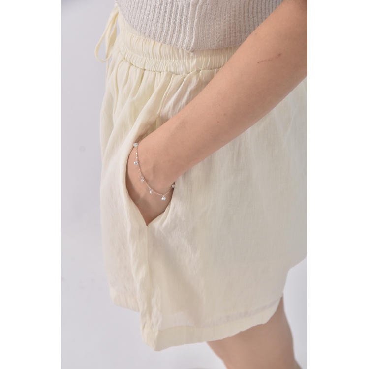 (S) 高腰質感白色短褲二手衣, , large