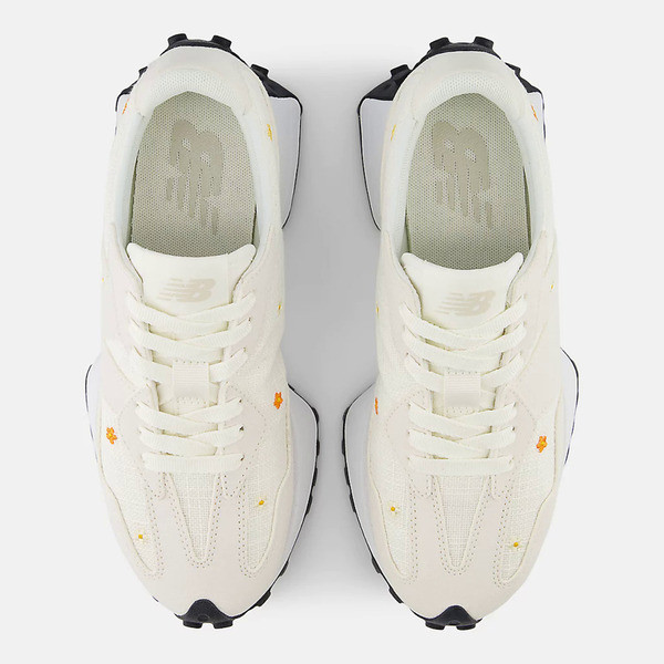 Kixpress-New Balance 327 女 運動休閒鞋 復古鞋 舒適 穿搭 小花 杏色 [WS327DCA], , large