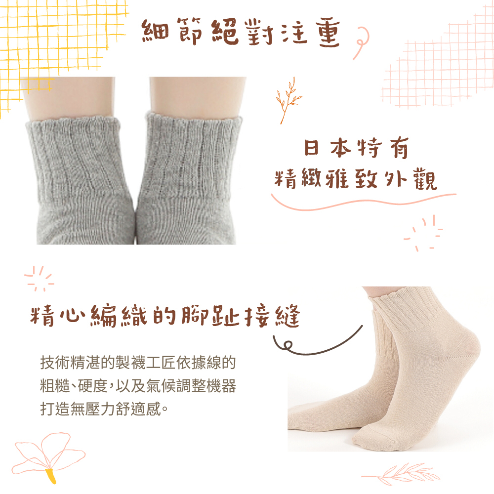 【M&M 日本製】SD05 天然有機舒眠襪 3雙/組, , large