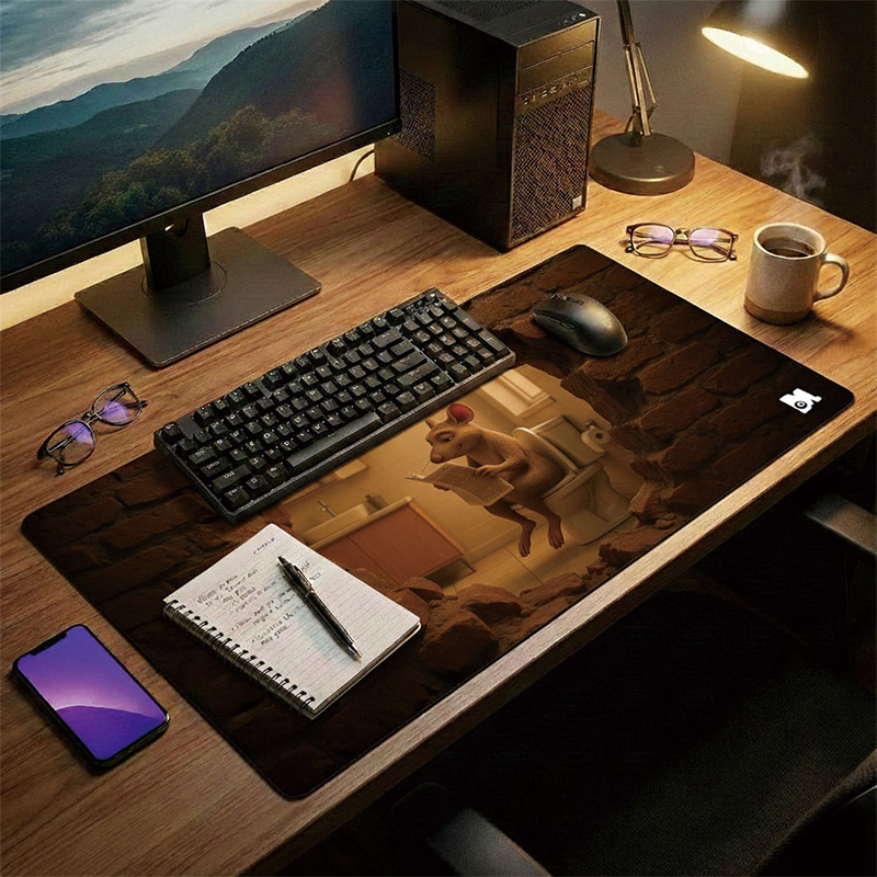 【Monster】 3D Scene Desk Mat (60x34cm) &ndash; News Mouse, , large