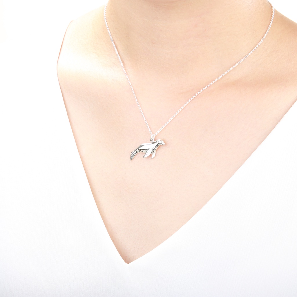 【Angel & Me】 可愛 海獅 s925 純銀 項鍊 禮物 設計師 手作 生日 聖誕 情人節 禮物, , large