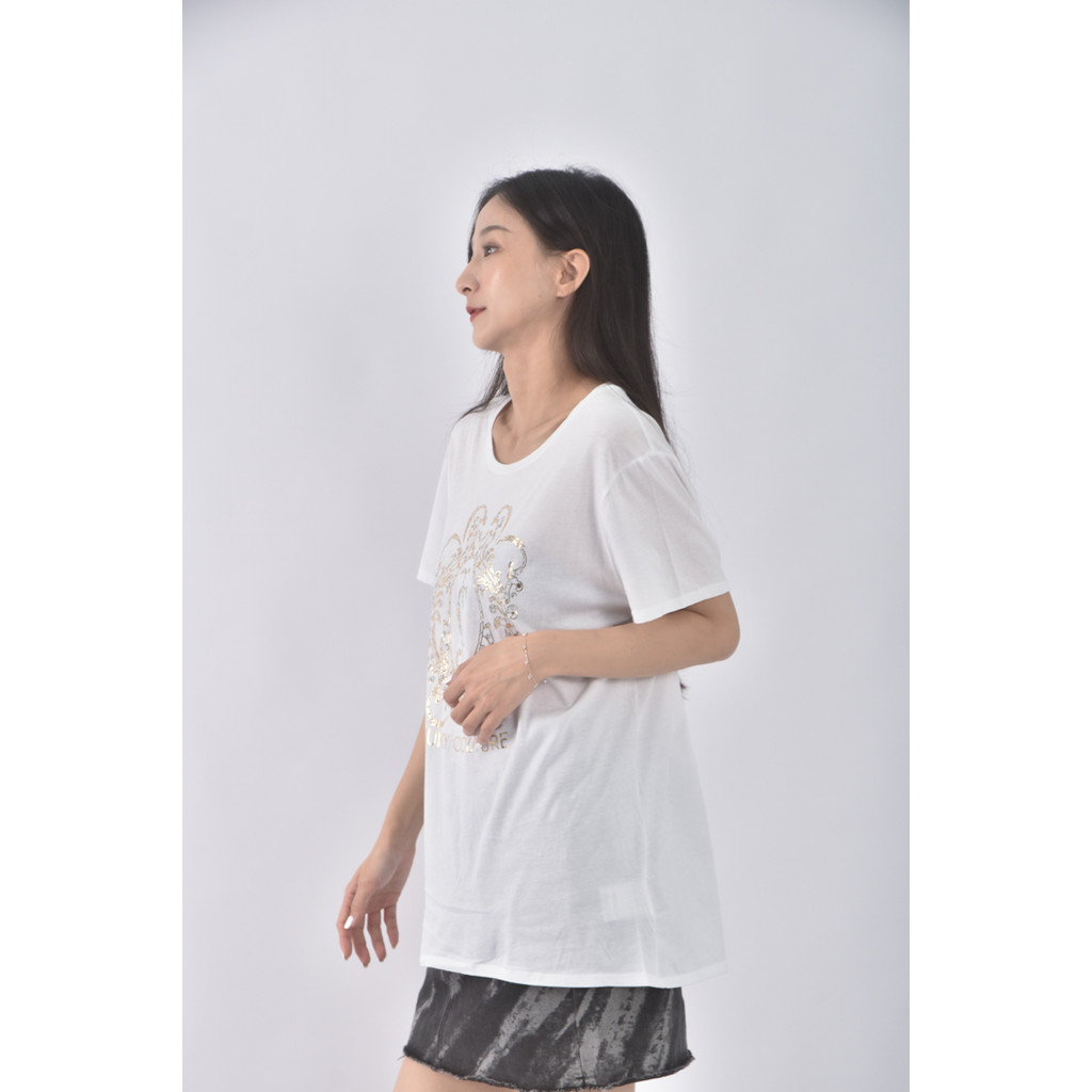 (XL) juicy couture棉質純棉白色短袖上衣二手衣, , large