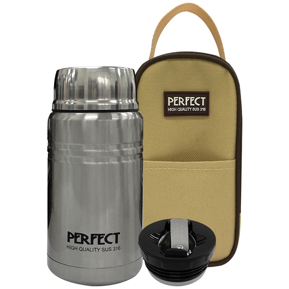 PERFECT 理想牌 極緻316不鏽鋼真空燜燒罐附提袋 750cc-Leidea樂德兒, , large