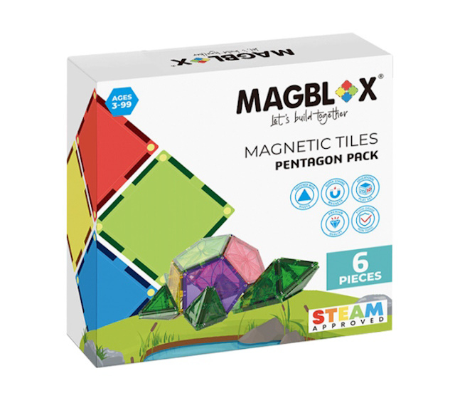 [好研所]MAGBLOX® 美學磁力片 繽紛五角形 6 pcs, , large