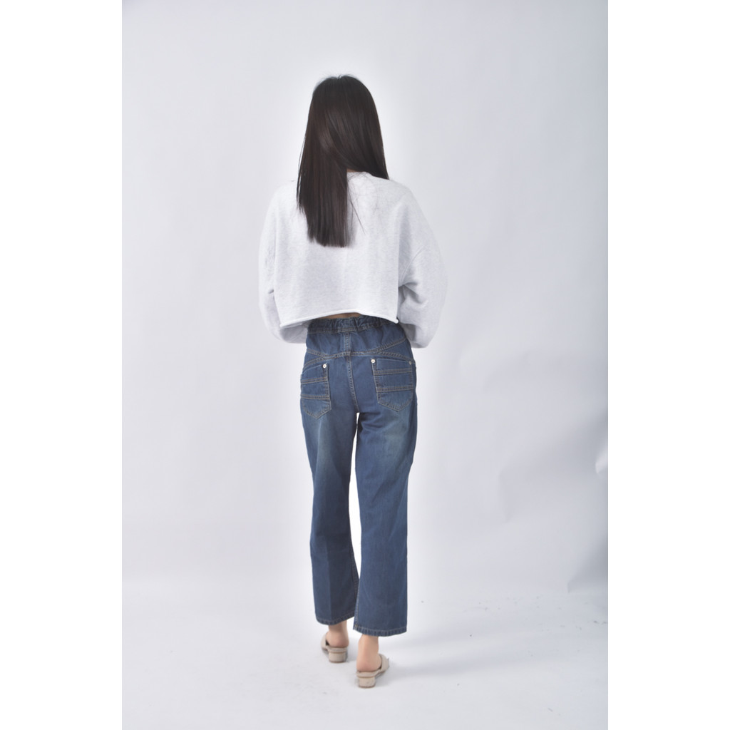 (2XL) luz丹寧牛仔藍色長褲二手衣, , large