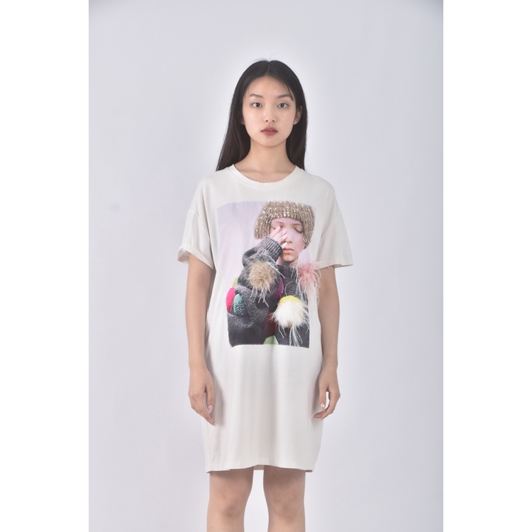 (L) feel room質感毛毛白色洋裝二手衣, , large